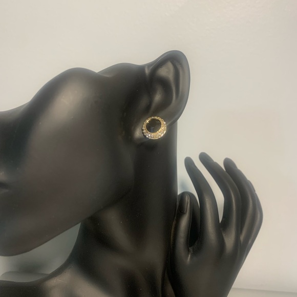 Rhinestone Post Earrings - Picture 2 of 2